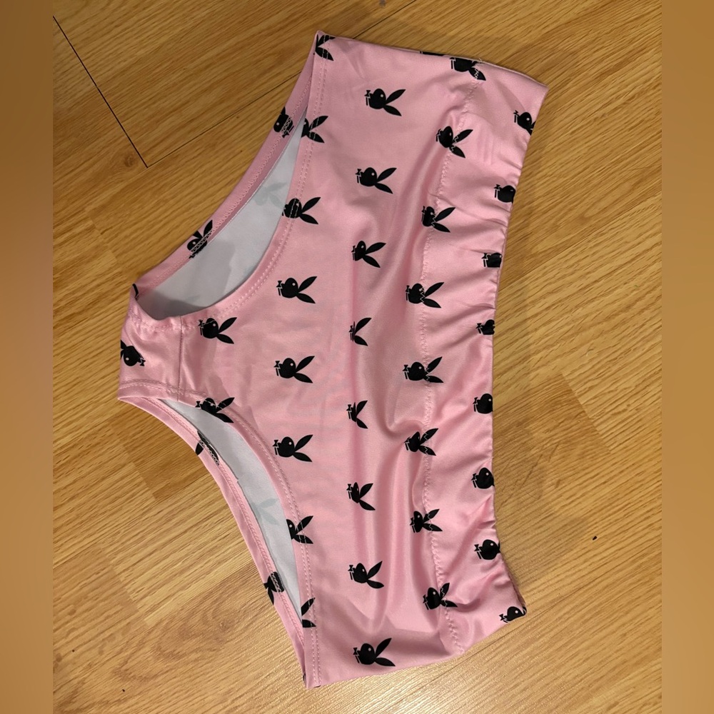 Pink playboy woman’s lounge boyshorts